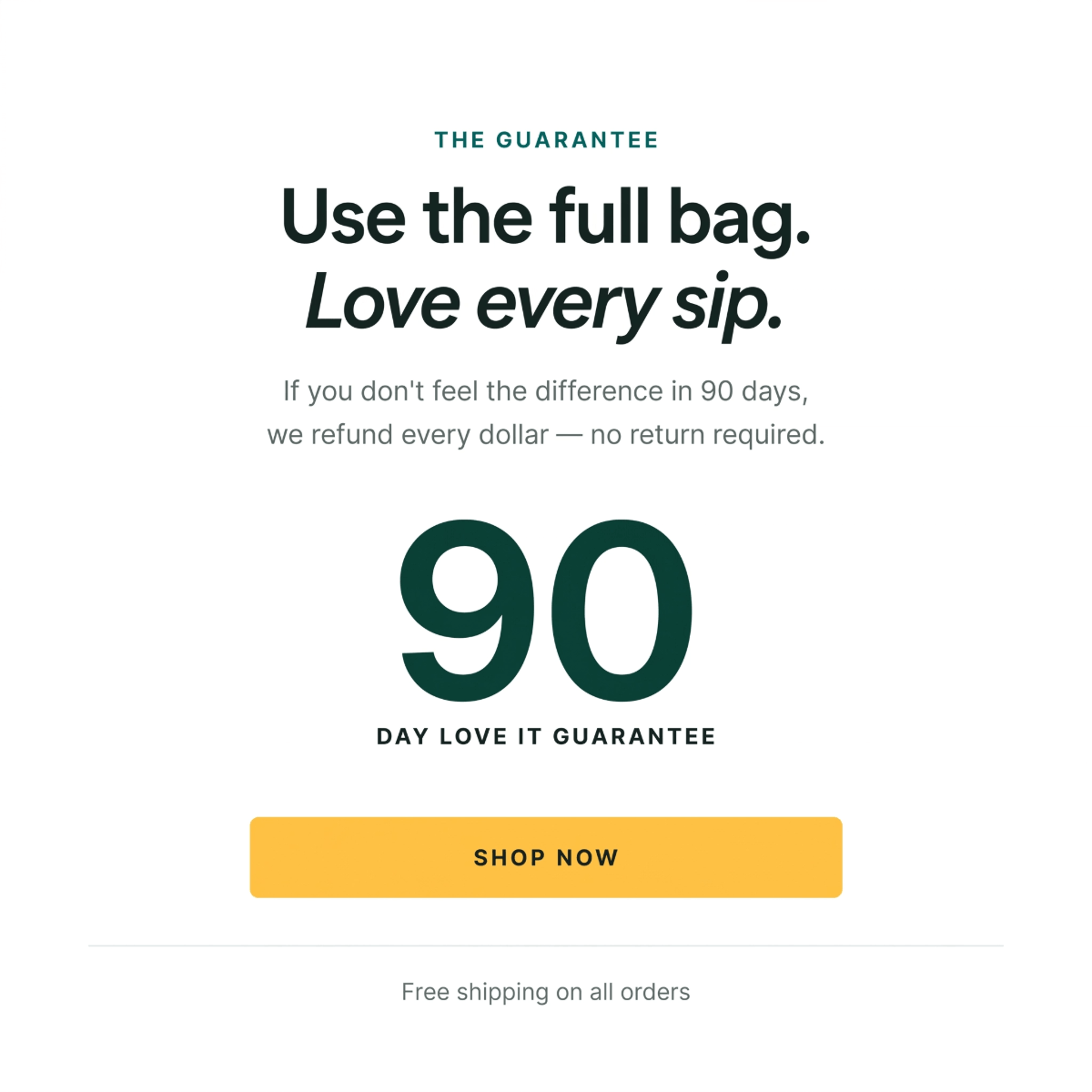 90-day love it guarantee